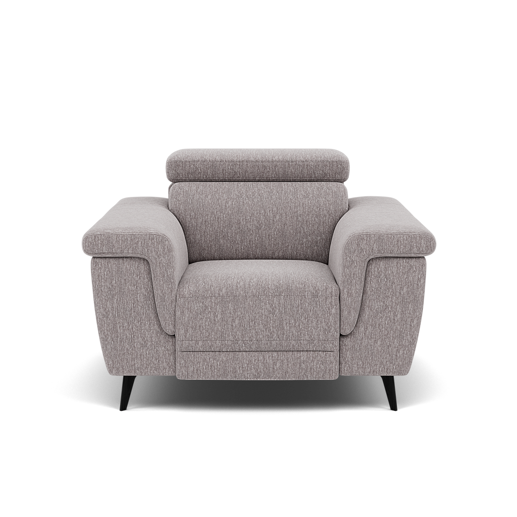 Sparta Recliner Armchair - Chair W/ Power Recliner W/ Power Headrest Fabric - Power with Power Headrest & USB Sterling Home 9 KB-1291-UK Amigo Granite