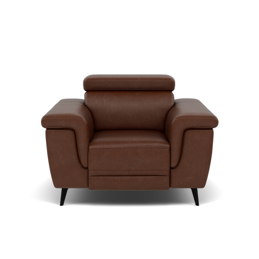 Sparta Recliner Armchair - Chair W/ Power Recliner W/ Ratchet Headrest Cat M/S - Power with Manual Headrest Sterling Home M1595 Monaco Coffee 1