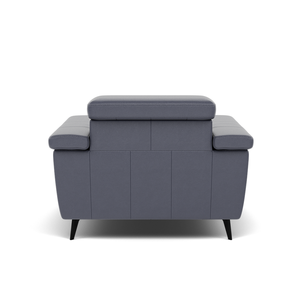 Sparta Recliner Armchair - Chair W/ Power Recliner W/ Ratchet Headrest Cat NL/O/S - Power with Manual Headrest — NL5100 New York Dark Blue, gallery image 2