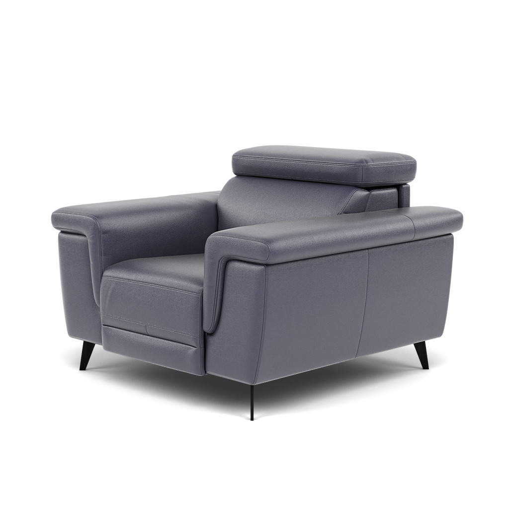 Sparta Recliner Armchair - Chair W/ Power Recliner W/ Ratchet Headrest Cat NL/O/S - Power with Manual Headrest — NL5100 New York Dark Blue, gallery image 3