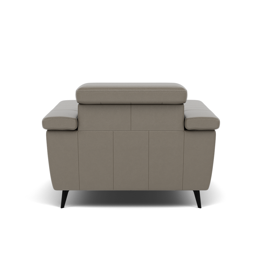 Sparta Recliner Armchair - Chair W/ Power Recliner W/ Ratchet Headrest Cat NL/O/S - Power with Manual Headrest — NL5102 New York Cement, gallery image 2