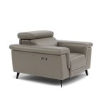 Sparta Recliner Armchair - Chair W/ Power Recliner W/ Ratchet Headrest Cat NL/O/S - Power with Manual Headrest — NL5102 New York Cement, gallery image 1