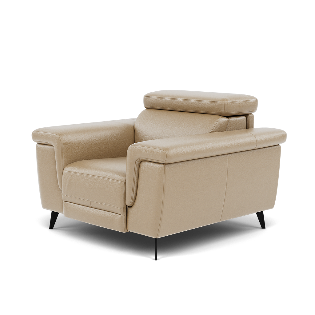 Sparta Recliner Armchair - Chair W/ Power Recliner W/ Ratchet Headrest Cat NL/O/S - Power with Manual Headrest — NL5103 New York Sand, gallery image 3