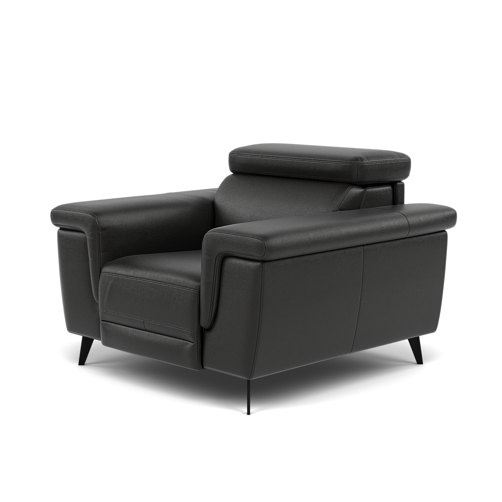 Sparta Recliner Armchair - Chair W/ Power Recliner W/ Ratchet Headrest Cat NL/O/S - Power with Manual Headrest — NL5109 New York Midnight, gallery image 3