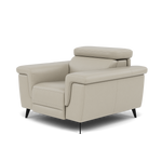 Sparta Recliner Armchair - Chair W/ Power Recliner W/ Ratchet Headrest Cat NL/O/S - Power with Manual Headrest — NL5115 New York Light Grey, gallery image 3