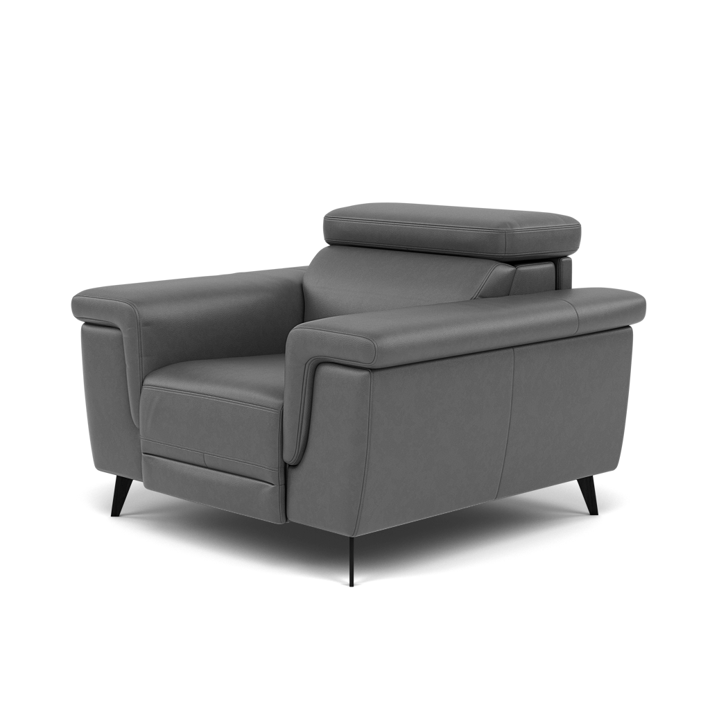 Sparta Recliner Armchair - Chair W/ Power Recliner W/ Ratchet Headrest Cat NL/O/S - Power with Manual Headrest — O7300 Orlando Dark Grey, gallery image 3
