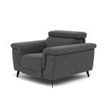 Sparta Recliner Armchair - Chair W/ Power Recliner W/ Ratchet Headrest Fabric - Power with Manual Headrest — KB-1281-UK Darwin Charcoal, gallery image 3
