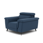 Sparta Recliner Armchair - Chair W/ Power Recliner W/ Ratchet Headrest Fabric - Power with Manual Headrest — KB-1290-UK Amigo Navy, gallery image 3