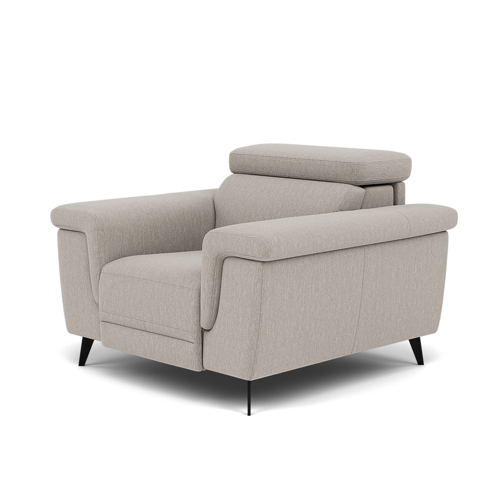 Sparta Recliner Armchair - Chair W/ Power Recliner W/ Ratchet Headrest Fabric - Power with Manual Headrest — KB-1292-UK Amigo Dove, gallery image 3