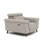 Sparta Recliner Armchair - Chair W/ Power Recliner W/ Ratchet Headrest Fabric - Power with Manual Headrest — KB-1292-UK Amigo Dove, gallery image 1