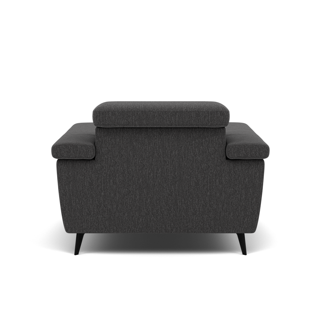 Sparta Recliner Armchair - Chair W/ Power Recliner W/ Ratchet Headrest Fabric - Power with Manual Headrest — KB-1295-UK Amigo Coal, gallery image 2