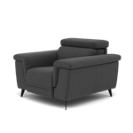 Sparta Recliner Armchair - Chair W/ Power Recliner W/ Ratchet Headrest Fabric - Power with Manual Headrest — KB-1295-UK Amigo Coal, gallery image 3