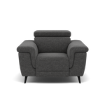 Sparta Recliner Armchair - Chair W/ Power Recliner W/ Ratchet Headrest Fabric - Power with Manual Headrest Sterling Home 3 KB-1281-UK Darwin Charcoal