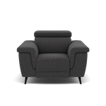 Sparta Recliner Armchair - Chair W/ Power Recliner W/ Ratchet Headrest Fabric - Power with Manual Headrest Sterling Home 7 KB-1295-UK Amigo Coal