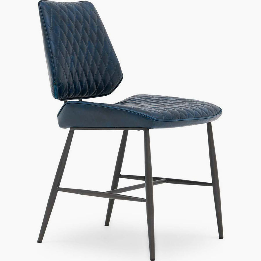 Starley Pair of Dark Blue Dining Chairs - Dining Chair - Pair Dark Blue Sterling Home 2