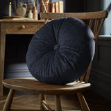 William Morris At Home Strawberry Thief Blue Round Cushion