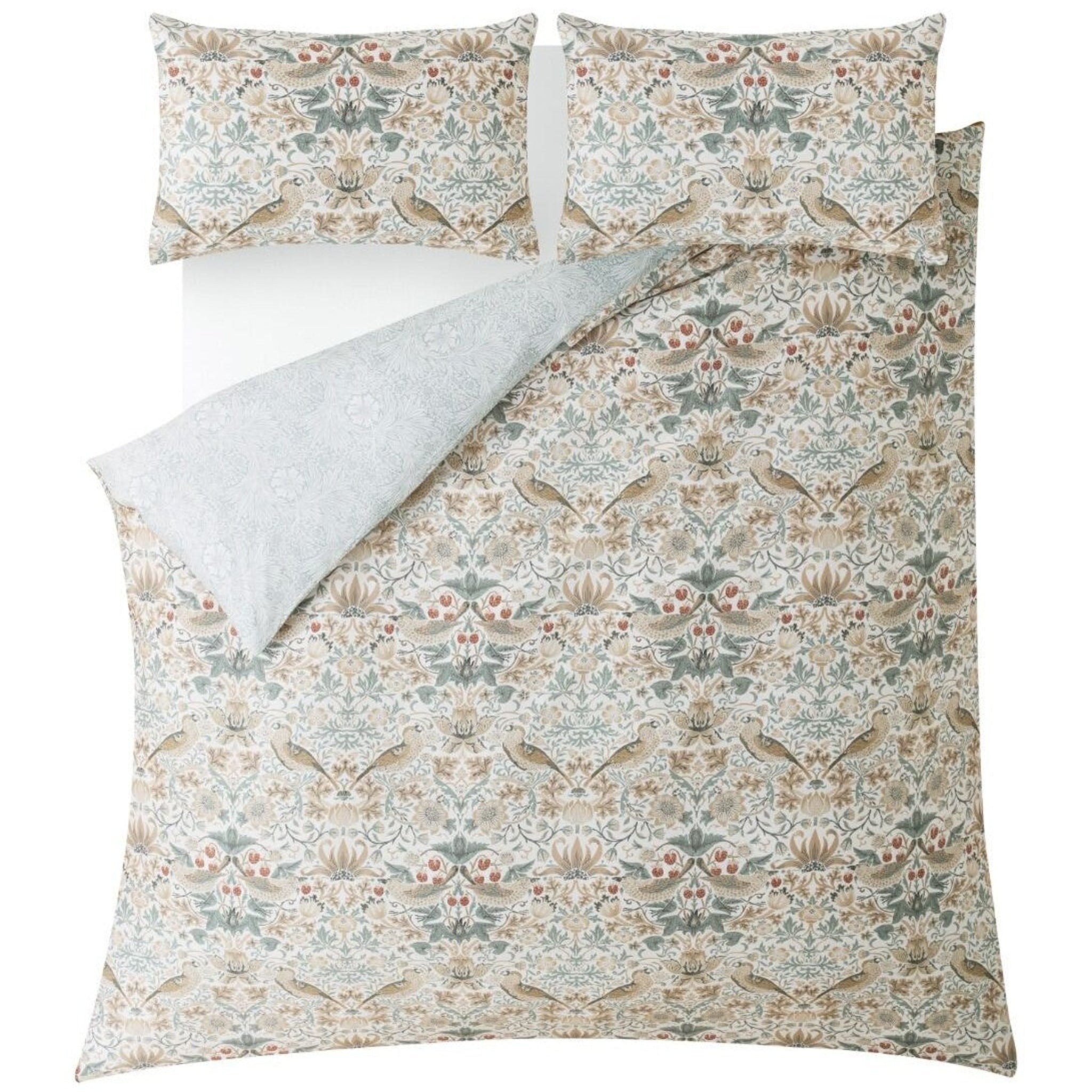 William Morris At Home Strawberry Thief Duvet Cover Set - Strawberry Thief Duvet Set Single - Single Sterling Home 3