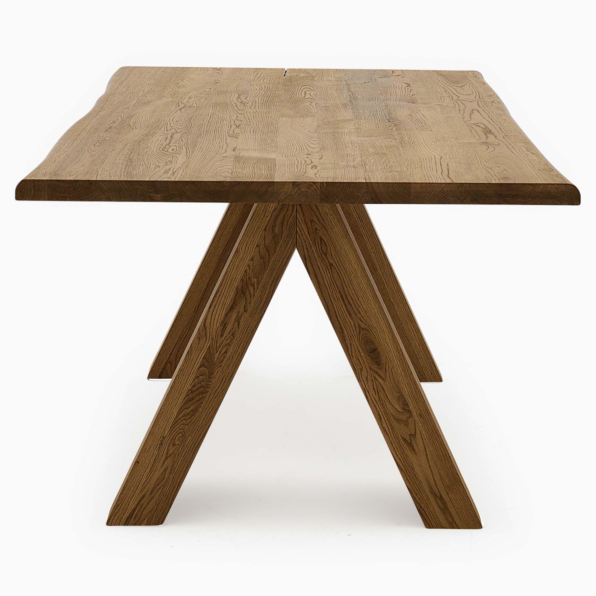 Syver Dining Table - Live Edge Dining Table 180x100cm Brushed Oak / Hesse Dark Oil - 180cm Tables Sterling Home 4