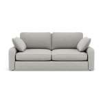Thalia 2 Seater Pillow Back Sofa - Small Sofa Grade B 2 Seater Sofas Sterling Home 3 Standard Back Plush Velvet Silver