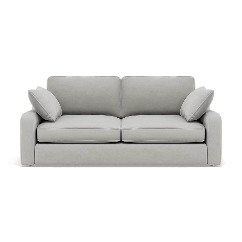 Thalia 2 Seater Pillow Back Sofa - Small Sofa Grade B 2 Seater Sofas Sterling Home 3 Standard Back Plush Velvet Silver