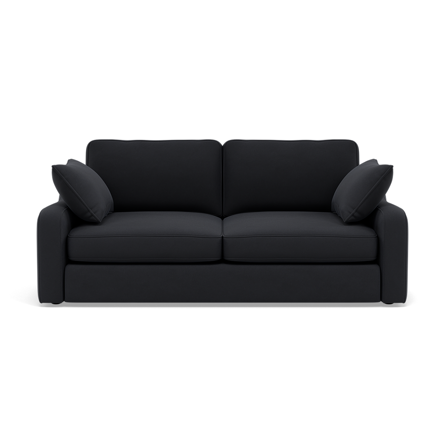 Thalia 2 Seater Pillow Back Sofa - Small Sofa Grade B 2 Seater Sofas Sterling Home 1 Standard Back Plush Velvet Charcoal