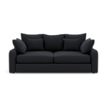 Thalia 2 Seater Pillow Back Sofa - Small Sofa Grade B 2 Seater Sofas Sterling Home 5 Pillow Back Plush Velvet Charcoal