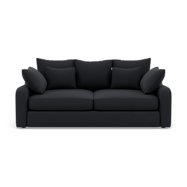 Thalia 2 Seater Pillow Back Sofa - Small Sofa Grade B 2 Seater Sofas Sterling Home 5 Pillow Back Plush Velvet Charcoal