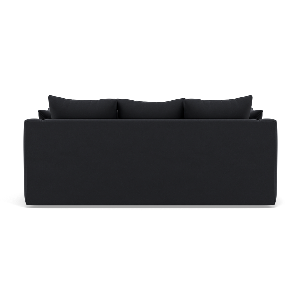 Thalia 2 Seater Pillow Back Sofa - Small Sofa Grade B — Pillow Back / Plush Velvet Charcoal, gallery image 2