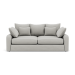 Thalia 2 Seater Pillow Back Sofa - Small Sofa Grade B 2 Seater Sofas Sterling Home 7 Pillow Back Plush Velvet Silver