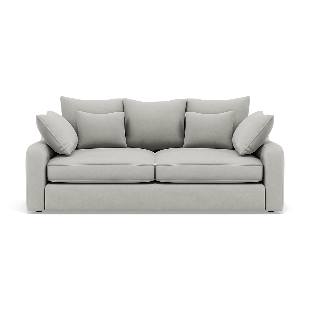 Thalia 2 Seater Pillow Back Sofa - Small Sofa Grade B 2 Seater Sofas Sterling Home 7 Pillow Back Plush Velvet Silver