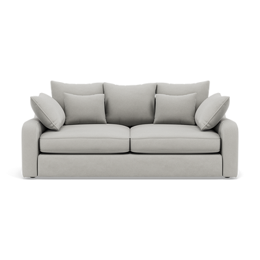 Thalia 2 Seater Pillow Back Sofa - Small Sofa Grade B 2 Seater Sofas Sterling Home 7 Pillow Back Plush Velvet Silver