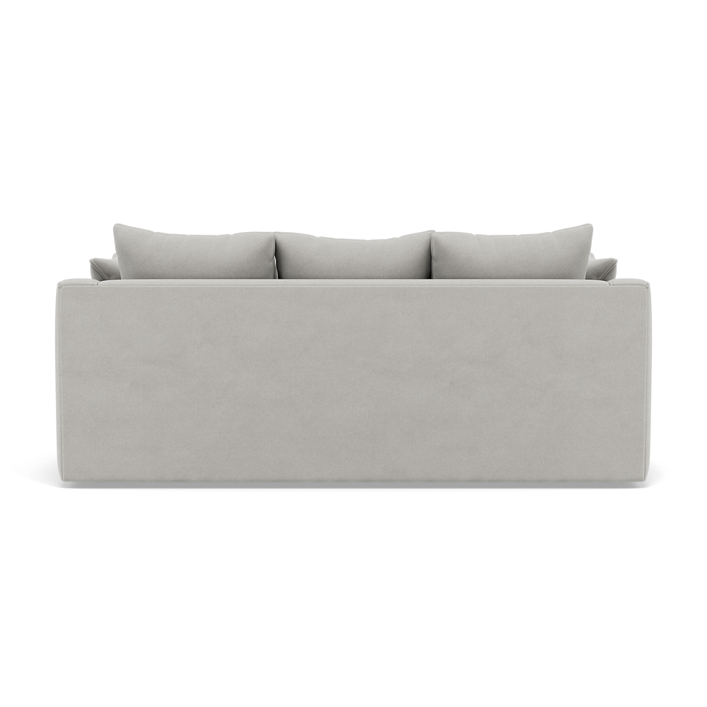 Thalia 2 Seater Pillow Back Sofa - Small Sofa Grade B — Pillow Back / Plush Velvet Silver, gallery image 2