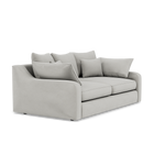 Thalia 2 Seater Pillow Back Sofa - Small Sofa Grade B — Pillow Back / Plush Velvet Silver, gallery image 1