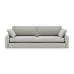 Thalia 3 Seater Pillow Back Sofa - Large Split Sofa Grade B - Split Back Frame 3 Seater Sofas Sterling Home 10 Standard Back Plush Velvet Silver
