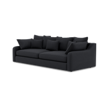 Thalia 3 Seater Pillow Back Sofa - Large Split Sofa Grade B - Split Back Frame — Pillow Back / Plush Velvet Charcoal, gallery image 3