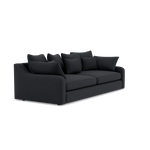 Thalia 3 Seater Pillow Back Sofa - Large Split Sofa Grade B - Split Back Frame — Pillow Back / Plush Velvet Charcoal, gallery image 1
