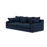 Thalia 3 Seater Pillow Back Sofa - Large Split Sofa Grade B - Split Back Frame — Pillow Back / Plush Velvet Indigo, gallery image 3