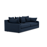 Thalia 3 Seater Pillow Back Sofa - Large Split Sofa Grade B - Split Back Frame — Pillow Back / Plush Velvet Indigo, gallery image 1