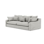 Thalia 3 Seater Pillow Back Sofa - Large Split Sofa Grade B - Split Back Frame — Pillow Back / Plush Velvet Silver, gallery image 3
