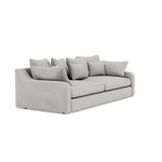 Thalia 3 Seater Pillow Back Sofa - Large Split Sofa Grade B - Split Back Frame — Pillow Back / Plush Velvet Silver, gallery image 1