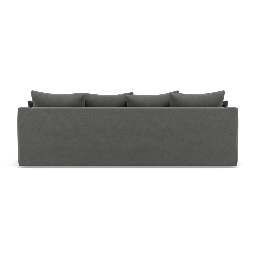 Thalia 3 Seater Pillow Back Sofa - Large Split Sofa Grade B - Split Back Frame — Pillow Back / Plush Velvet Slate, gallery image 2