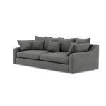 Thalia 3 Seater Pillow Back Sofa - Large Split Sofa Grade B - Split Back Frame — Pillow Back / Plush Velvet Slate, gallery image 3