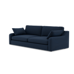 Thalia 3 Seater Pillow Back Sofa - Large Split Sofa Grade B - Split Back Frame — Standard Back / Plush Velvet Indigo, gallery image 3