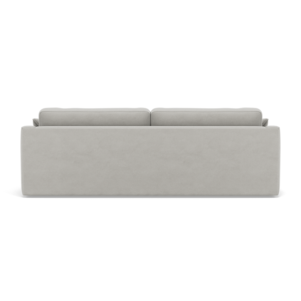 Thalia 3 Seater Pillow Back Sofa - Large Split Sofa Grade B - Split Back Frame — Standard Back / Plush Velvet Silver, gallery image 2