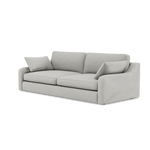 Thalia 3 Seater Pillow Back Sofa - Large Split Sofa Grade B - Split Back Frame — Standard Back / Plush Velvet Silver, gallery image 3