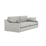 Thalia 3 Seater Pillow Back Sofa - Large Split Sofa Grade B - Split Back Frame — Standard Back / Plush Velvet Silver, gallery image 1