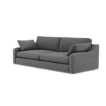 Thalia 3 Seater Pillow Back Sofa - Large Split Sofa Grade B - Split Back Frame — Standard Back / Plush Velvet Slate, gallery image 3