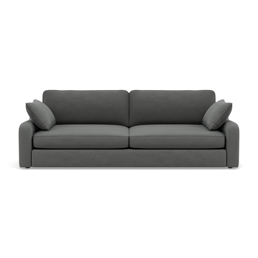 Thalia 3 Seater Pillow Back Sofa - Large Split Sofa Grade B - Split Back Frame 3 Seater Sofas Sterling Home 11 Standard Back Plush Velvet Slate
