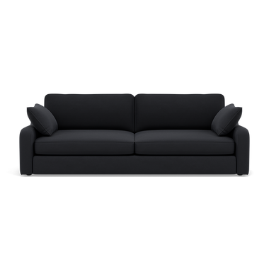 Thalia 3 Seater Pillow Back Sofa - Large Split Sofa Grade B - Split Back Frame 3 Seater Sofas Sterling Home 5 Standard Back Plush Velvet Charcoal