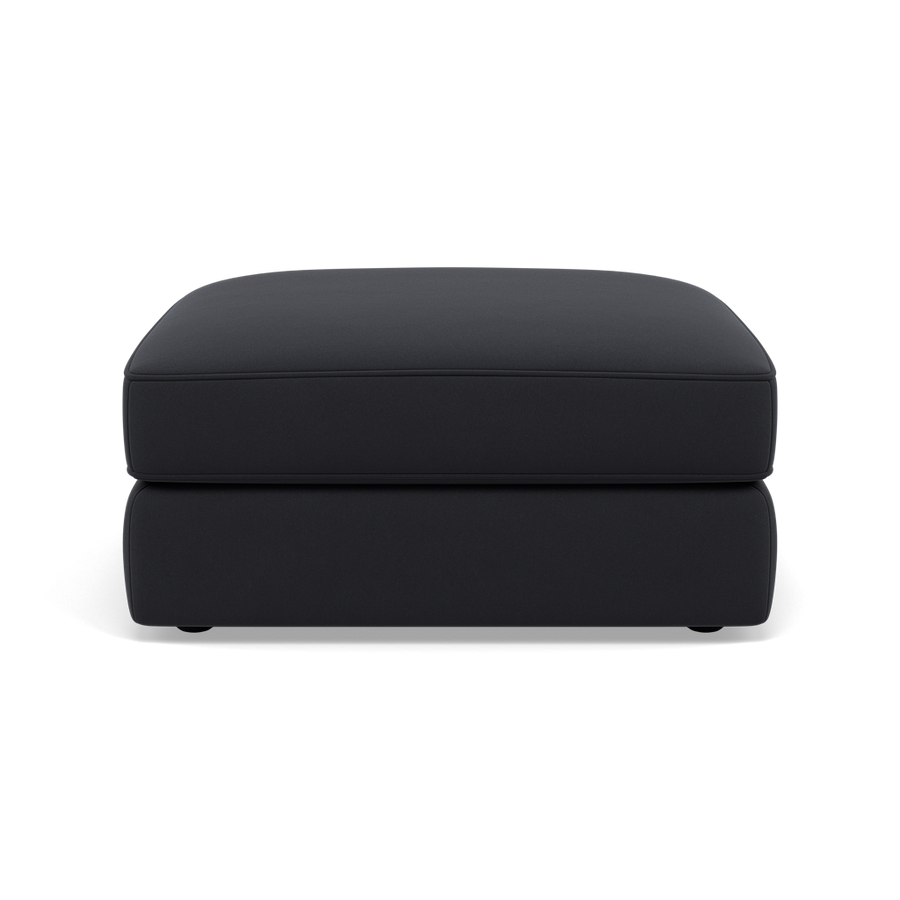 Thalia Footstool - Stool Grade B Sterling Home Plush Velvet Charcoal 1